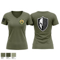 STIU Women's Short Sleeve V-neck Shirt - 1