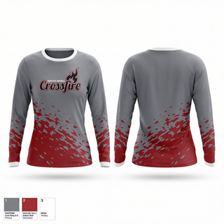 Long Sleeve Performance Shirt, Crossfire Fastpitch, Softball, Teamtime, Team time, sublimation, custom sports apparel, team uniforms, spirit wear, spiritwear, sports uniforms, custom shirts, team store, custom team store, fundraiser sports, apparel fundraiser
