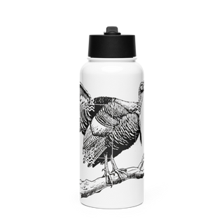 Bearded timber co. 56960073 Stainless Steel Water Bottle with a Straw Lid