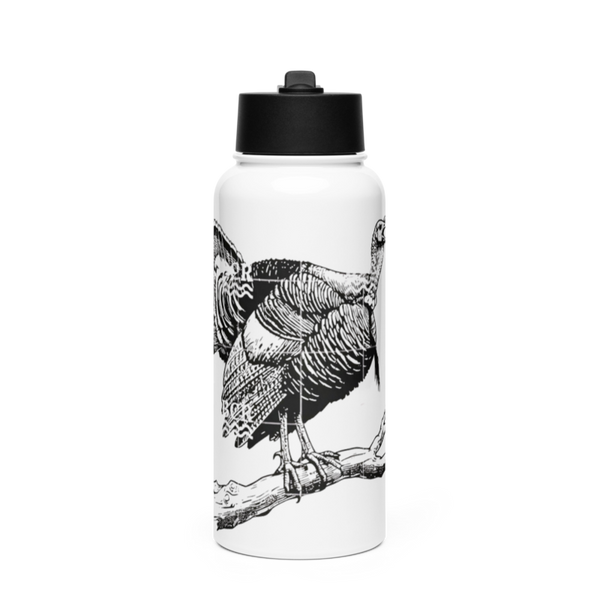 Bearded timber co. 56960073 Stainless Steel Water Bottle with a Straw Lid