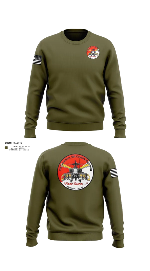 Crew Neck Sweatshirt, 7th Squadron, Sixth Cavalry Regiment, , Teamtime, Team time, sublimation, custom sports apparel, team uniforms, spirit wear, spiritwear, sports uniforms, custom shirts, team store, custom team store, fundraiser sports, apparel fundraiser