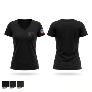 Womens Short Sleeve Vneck Shirt, Mayflower Police Department, Police, Teamtime, Team time, sublimation, custom sports apparel, team uniforms, spirit wear, spiritwear, sports uniforms, custom shirts, team store, custom team store, fundraiser sports, apparel fundraiser