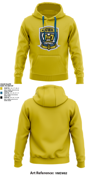Hoodie, Iowa 7v7 Football, , Teamtime, Team time, sublimation, custom sports apparel, team uniforms, spirit wear, spiritwear, sports uniforms, custom shirts, team store, custom team store, fundraiser sports, apparel fundraiser