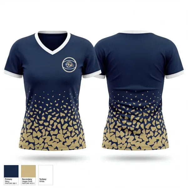Womens Short Sleeve Vneck Shirt, Loganville Christian Lady Lions, Women's Basketball, Teamtime, Team time, sublimation, custom sports apparel, team uniforms, spirit wear, spiritwear, sports uniforms, custom shirts, team store, custom team store, fundraiser sports, apparel fundraiser