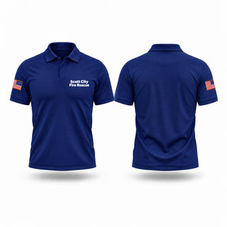 Short Sleeve Performance Polo, Scott City Fire Rescue, Fire Department, Teamtime, Team time, sublimation, custom sports apparel, team uniforms, spirit wear, spiritwear, sports uniforms, custom shirts, team store, custom team store, fundraiser sports, apparel fundraiser