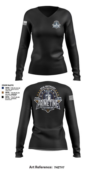 Womens Long Sleeve Vneck Shirt, PRIMETIME, , Teamtime, Team time, sublimation, custom sports apparel, team uniforms, spirit wear, spiritwear, sports uniforms, custom shirts, team store, custom team store, fundraiser sports, apparel fundraiser