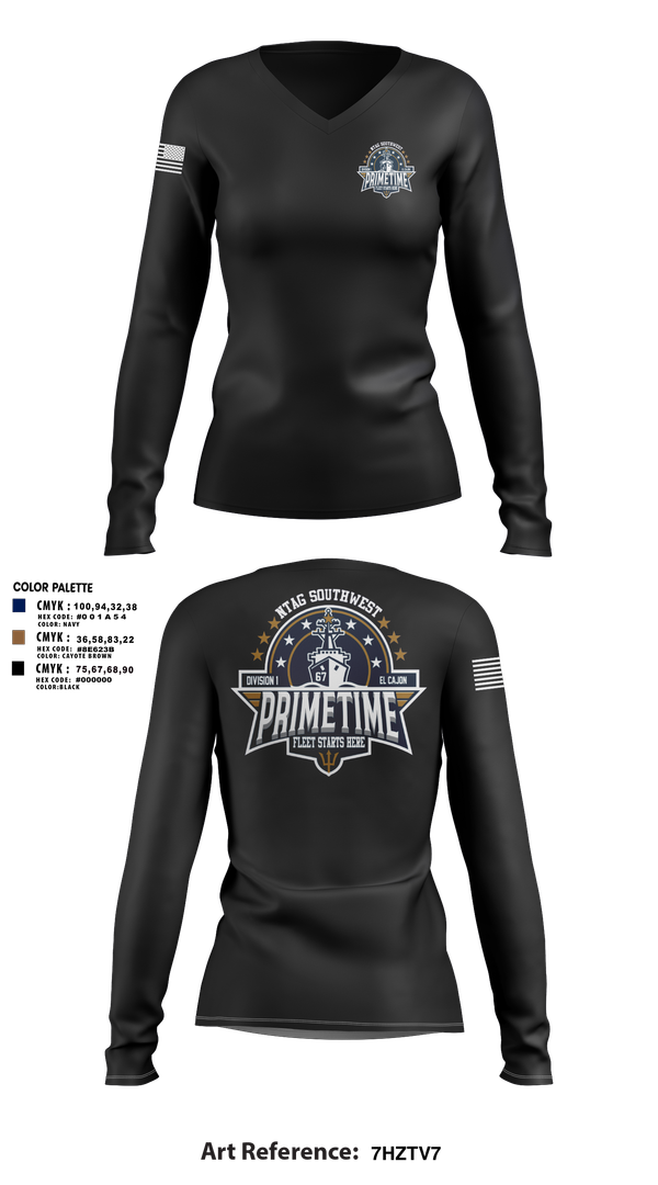 Womens Long Sleeve Vneck Shirt, PRIMETIME, , Teamtime, Team time, sublimation, custom sports apparel, team uniforms, spirit wear, spiritwear, sports uniforms, custom shirts, team store, custom team store, fundraiser sports, apparel fundraiser