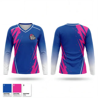 Womens Long Sleeve Vneck Shirt, Diamond Dawgs, Softball, Teamtime, Team time, sublimation, custom sports apparel, team uniforms, spirit wear, spiritwear, sports uniforms, custom shirts, team store, custom team store, fundraiser sports, apparel fundraiser