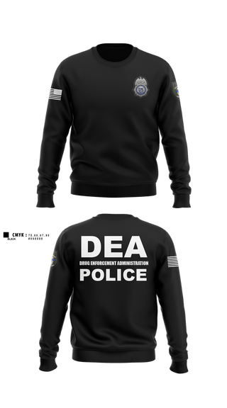 Crew Neck Sweatshirt, DEA DC 45, Police, Teamtime, Team time, sublimation, custom sports apparel, team uniforms, spirit wear, spiritwear, sports uniforms, custom shirts, team store, custom team store, fundraiser sports, apparel fundraiser