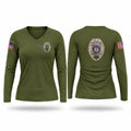 Forsyth Tech campus Police Women's Long Sleeve V-neck Shirt - 1