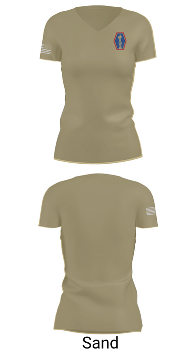 100th BN 442nd IN 13919560 Women's Short Sleeve V-neck Shirt - 88