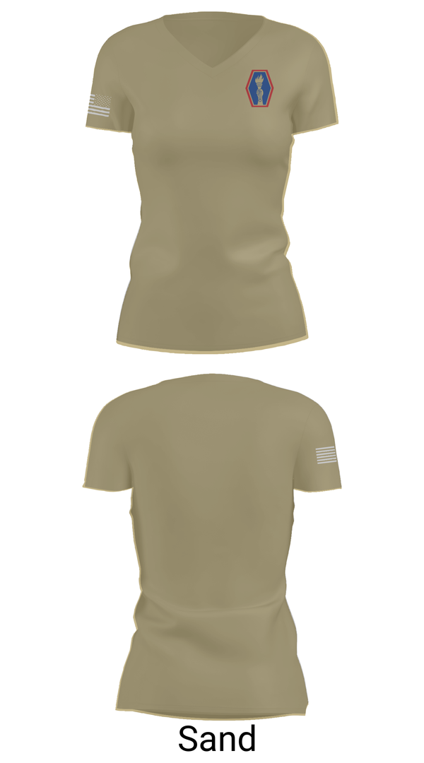 Womens Short Sleeve Vneck Shirt, 100th BN 442nd IN, , Teamtime, Team time, sublimation, custom sports apparel, team uniforms, spirit wear, spiritwear, sports uniforms, custom shirts, team store, custom team store, fundraiser sports, apparel fundraiser