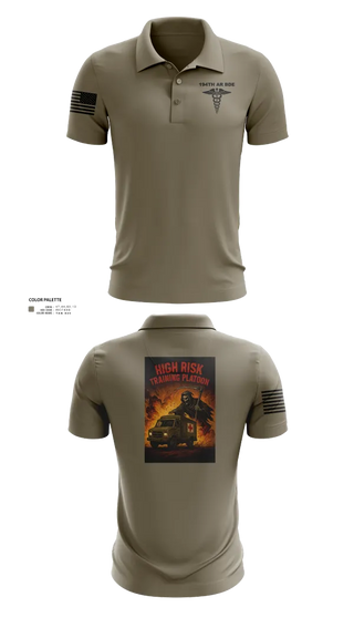 Short Sleeve Performance Polo, 194th AR BDE HRT Medics, Army, Teamtime, Team time, sublimation, custom sports apparel, team uniforms, spirit wear, spiritwear, sports uniforms, custom shirts, team store, custom team store, fundraiser sports, apparel fundraiser