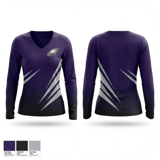 Womens Long Sleeve Vneck Shirt, Southern Valley Eagles, Men's Basketball, Teamtime, Team time, sublimation, custom sports apparel, team uniforms, spirit wear, spiritwear, sports uniforms, custom shirts, team store, custom team store, fundraiser sports, apparel fundraiser