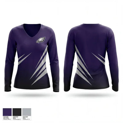 Southern Valley Eagles 31778769 Women's Long Sleeve V-neck Shirt - 1