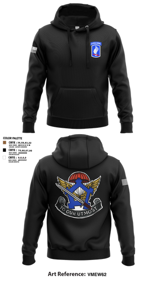 Hoodie, HHC, Brigade Support Battalion 173D IBCT(A), , Teamtime, Team time, sublimation, custom sports apparel, team uniforms, spirit wear, spiritwear, sports uniforms, custom shirts, team store, custom team store, fundraiser sports, apparel fundraiser