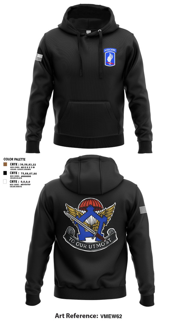 Hoodie, HHC, Brigade Support Battalion 173D IBCT(A), , Teamtime, Team time, sublimation, custom sports apparel, team uniforms, spirit wear, spiritwear, sports uniforms, custom shirts, team store, custom team store, fundraiser sports, apparel fundraiser