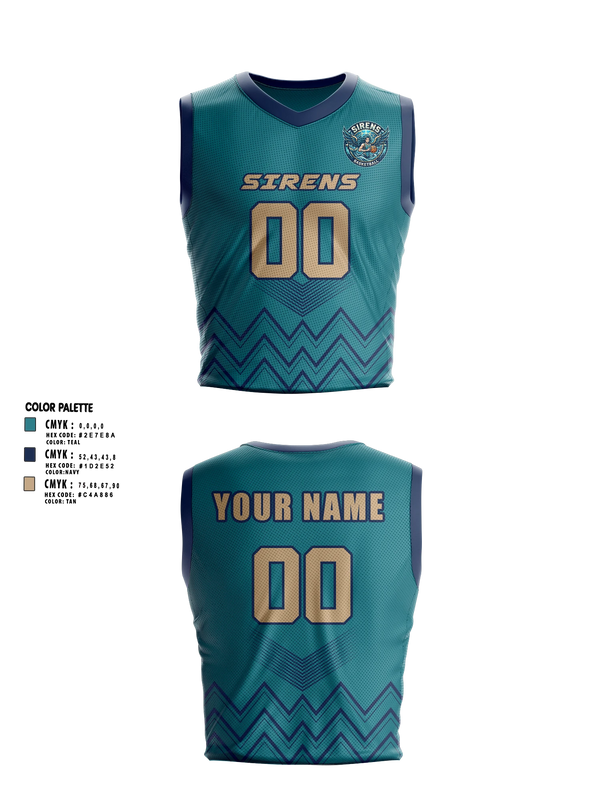 Womens Basketball Jersey, Siren's Academy, Women's Basketball, Teamtime, Team time, sublimation, custom sports apparel, team uniforms, spirit wear, spiritwear, sports uniforms, custom shirts, team store, custom team store, fundraiser sports, apparel fundraiser