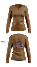 Battleship Wisconsin Div Women's Long Sleeve V-neck Shirt - 6