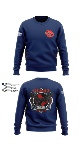 Crew Neck Sweatshirt, Cy creek fire 22, , Teamtime, Team time, sublimation, custom sports apparel, team uniforms, spirit wear, spiritwear, sports uniforms, custom shirts, team store, custom team store, fundraiser sports, apparel fundraiser