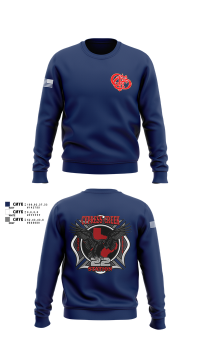 Cy creek fire 22 83530628 Crew Neck Sweatshirt - 1