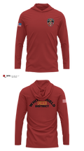 White Shield Fire Department Long Sleeve Hooded Sun Shirt - 3