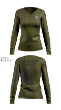 Tarrant County Sheriff’s Office SWAT 59703613 Women's Long Sleeve V-neck Shirt - 21