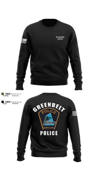 Crew Neck Sweatshirt, Greenbelt Patrol, Police, Teamtime, Team time, sublimation, custom sports apparel, team uniforms, spirit wear, spiritwear, sports uniforms, custom shirts, team store, custom team store, fundraiser sports, apparel fundraiser