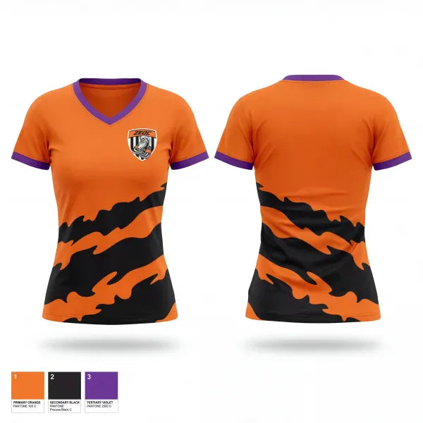 Womens Short Sleeve Vneck Shirt, Zebra Elite Officiating, Ice Hockey, Teamtime, Team time, sublimation, custom sports apparel, team uniforms, spirit wear, spiritwear, sports uniforms, custom shirts, team store, custom team store, fundraiser sports, apparel fundraiser
