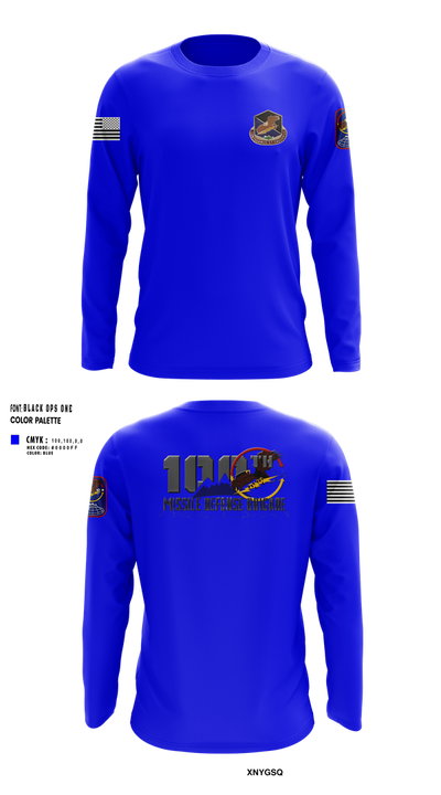 100th Missile Defense Brigade 43971287 Long Sleeve Performance Shirt 103