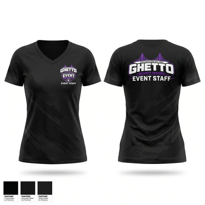 GHETTO SECURITY SERVICES Women's Short Sleeve V-neck Shirt - 1