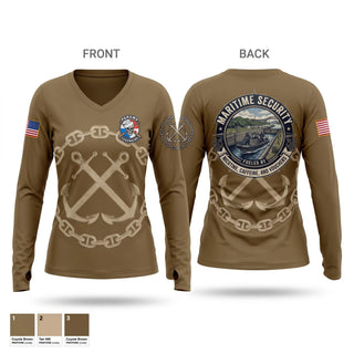 Womens Long Sleeve Vneck Shirt, MSRON TWO, Navy, Teamtime, Team time, sublimation, custom sports apparel, team uniforms, spirit wear, spiritwear, sports uniforms, custom shirts, team store, custom team store, fundraiser sports, apparel fundraiser