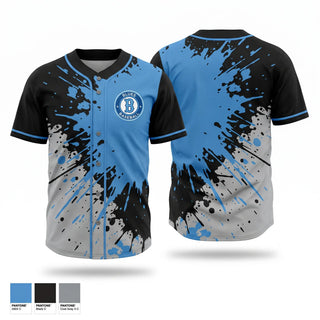 Full Button Baseball Jersey, Blues, Baseball, Teamtime, Team time, sublimation, custom sports apparel, team uniforms, spirit wear, spiritwear, sports uniforms, custom shirts, team store, custom team store, fundraiser sports, apparel fundraiser