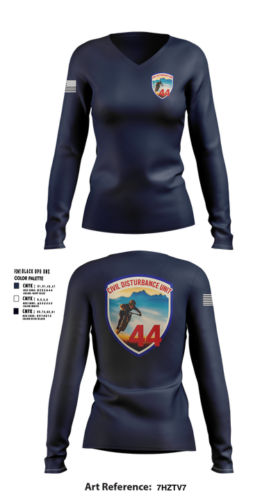 Civil Disturbance Unit 55553252 Women's Long Sleeve V-neck Shirt - 102
