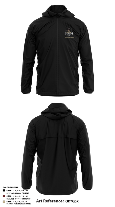 Bellflower high school Track & Field 82786723 Windbreaker - 3