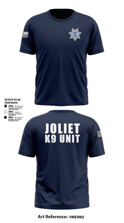 Joliet Police K-9 Unit 79217416 Short Sleeve Performance Shirt - 12
