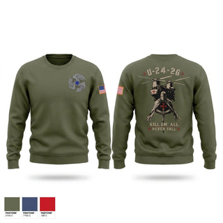 Crew Neck Sweatshirt, 1-222 Aviation 1st Platoon D.co, Army, Teamtime, Team time, sublimation, custom sports apparel, team uniforms, spirit wear, spiritwear, sports uniforms, custom shirts, team store, custom team store, fundraiser sports, apparel fundraiser