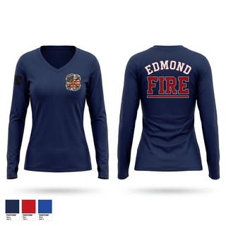 Womens Long Sleeve Vneck Shirt, Josh Hillis, Fire Department, Teamtime, Team time, sublimation, custom sports apparel, team uniforms, spirit wear, spiritwear, sports uniforms, custom shirts, team store, custom team store, fundraiser sports, apparel fundraiser