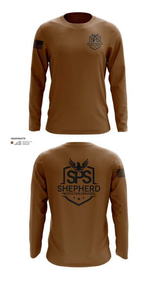 Long Sleeve Performance Shirt, SHEPHERD PROTECTION SERVICES, , Teamtime, Team time, sublimation, custom sports apparel, team uniforms, spirit wear, spiritwear, sports uniforms, custom shirts, team store, custom team store, fundraiser sports, apparel fundraiser