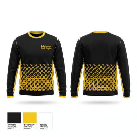 Crew Neck Sweatshirt, Lake-Lehman Black Knights, Men's Basketball, Teamtime, Team time, sublimation, custom sports apparel, team uniforms, spirit wear, spiritwear, sports uniforms, custom shirts, team store, custom team store, fundraiser sports, apparel fundraiser