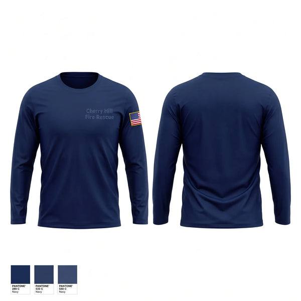 Long Sleeve Performance Shirt, Cherry Hill Fire & Rescue, Fire Department, Teamtime, Team time, sublimation, custom sports apparel, team uniforms, spirit wear, spiritwear, sports uniforms, custom shirts, team store, custom team store, fundraiser sports, apparel fundraiser