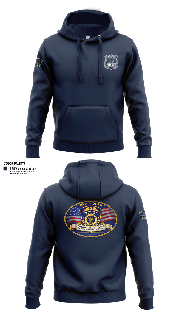 Hoodie, Suffolk county auxiliary police, Police, Teamtime, Team time, sublimation, custom sports apparel, team uniforms, spirit wear, spiritwear, sports uniforms, custom shirts, team store, custom team store, fundraiser sports, apparel fundraiser