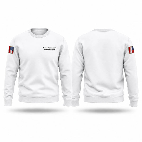 Crew Neck Sweatshirt, Crime Stoppers of Beaufort County, Police, Teamtime, Team time, sublimation, custom sports apparel, team uniforms, spirit wear, spiritwear, sports uniforms, custom shirts, team store, custom team store, fundraiser sports, apparel fundraiser