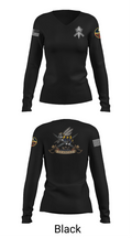 Seabee Women's Long Sleeve V-neck Shirt - 35