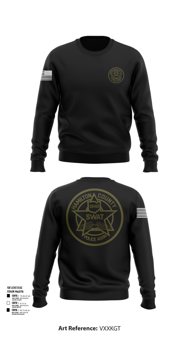 Crew Neck Sweatshirt, HCPA Swat, , Teamtime, Team time, sublimation, custom sports apparel, team uniforms, spirit wear, spiritwear, sports uniforms, custom shirts, team store, custom team store, fundraiser sports, apparel fundraiser