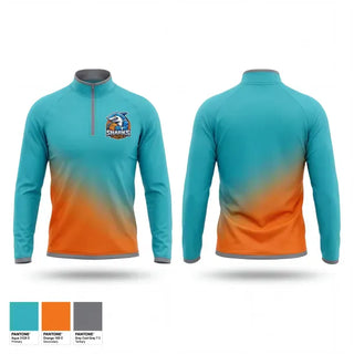Quarter Zip Jacket, Sharks Elite, Men's Basketball, Teamtime, Team time, sublimation, custom sports apparel, team uniforms, spirit wear, spiritwear, sports uniforms, custom shirts, team store, custom team store, fundraiser sports, apparel fundraiser