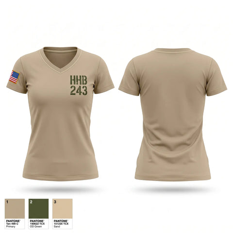 Womens Short Sleeve Vneck Shirt, HHB 2-43, Army, Teamtime, Team time, sublimation, custom sports apparel, team uniforms, spirit wear, spiritwear, sports uniforms, custom shirts, team store, custom team store, fundraiser sports, apparel fundraiser