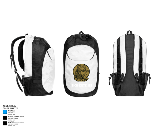 Gear Bag, B-Co 834th ASB, National Guard, Teamtime, Team time, sublimation, custom sports apparel, team uniforms, spirit wear, spiritwear, sports uniforms, custom shirts, team store, custom team store, fundraiser sports, apparel fundraiser