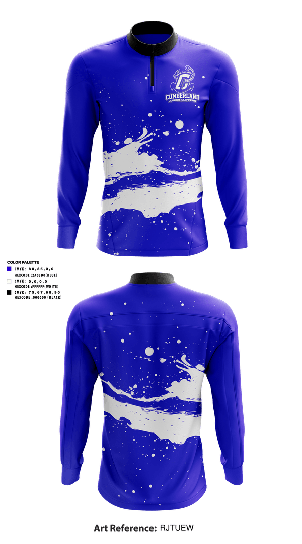 Quarter Zip Jacket, Cumberland Junior Clippers, , Teamtime, Team time, sublimation, custom sports apparel, team uniforms, spirit wear, spiritwear, sports uniforms, custom shirts, team store, custom team store, fundraiser sports, apparel fundraiser