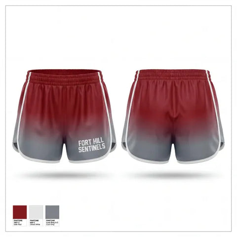 Womens Shorts, Fort Hill Sentinels, Men's Basketball, Teamtime, Team time, sublimation, custom sports apparel, team uniforms, spirit wear, spiritwear, sports uniforms, custom shirts, team store, custom team store, fundraiser sports, apparel fundraiser